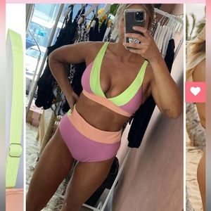 Erica Shaw Lola triangle top and Ginger bikini bottom. NWT.